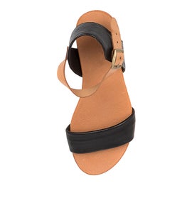 JINNIT BLACK TAN LEATHER
