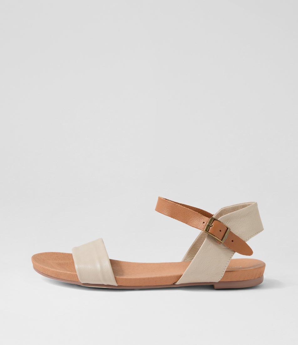 Jinnit Vanilla Tan Leather Sandals
