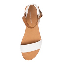 JINNIT WHITE TAN LEATHER