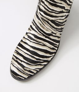 TETLEY ZEBRA METAL BLACK PONY STRETCH MICROSUEDE