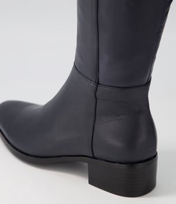 TETLEY NAVY LEATHER STRETCH SMOOTH