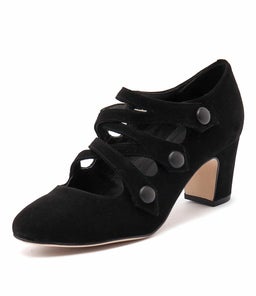 EMELDA BLACK BLACK SUEDE LEATHER