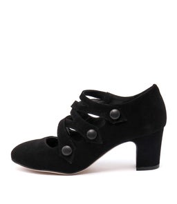 EMELDA BLACK BLACK SUEDE LEATHER