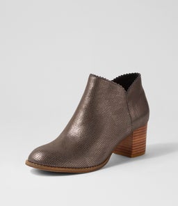 SHARON PEWTER CUT LEATHER