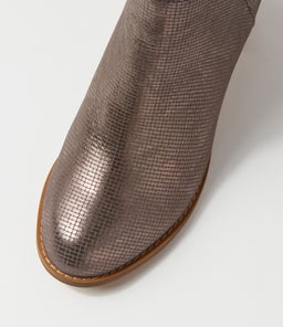SHARON PEWTER CUT LEATHER