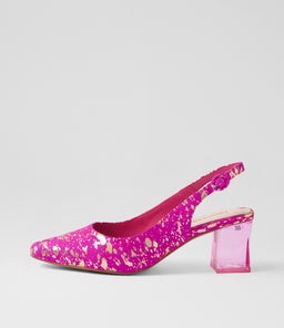 HINNIS MAGENTA METALLIC LEATHER