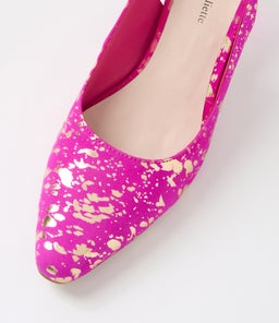 HINNIS MAGENTA METALLIC LEATHER