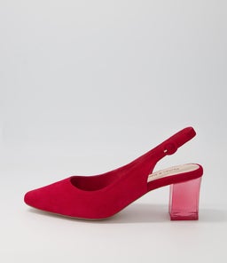 HINNIS RED RED HEEL SUEDE