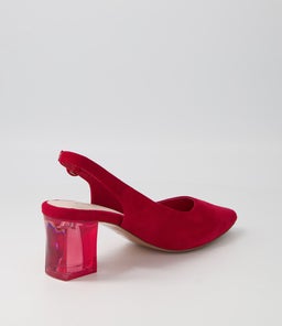 HINNIS RED RED HEEL SUEDE