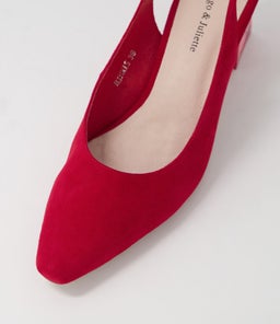 HINNIS RED RED HEEL SUEDE