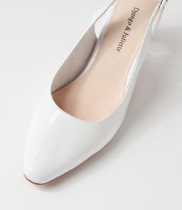 HINNIS WHITE PATENT LEATHER