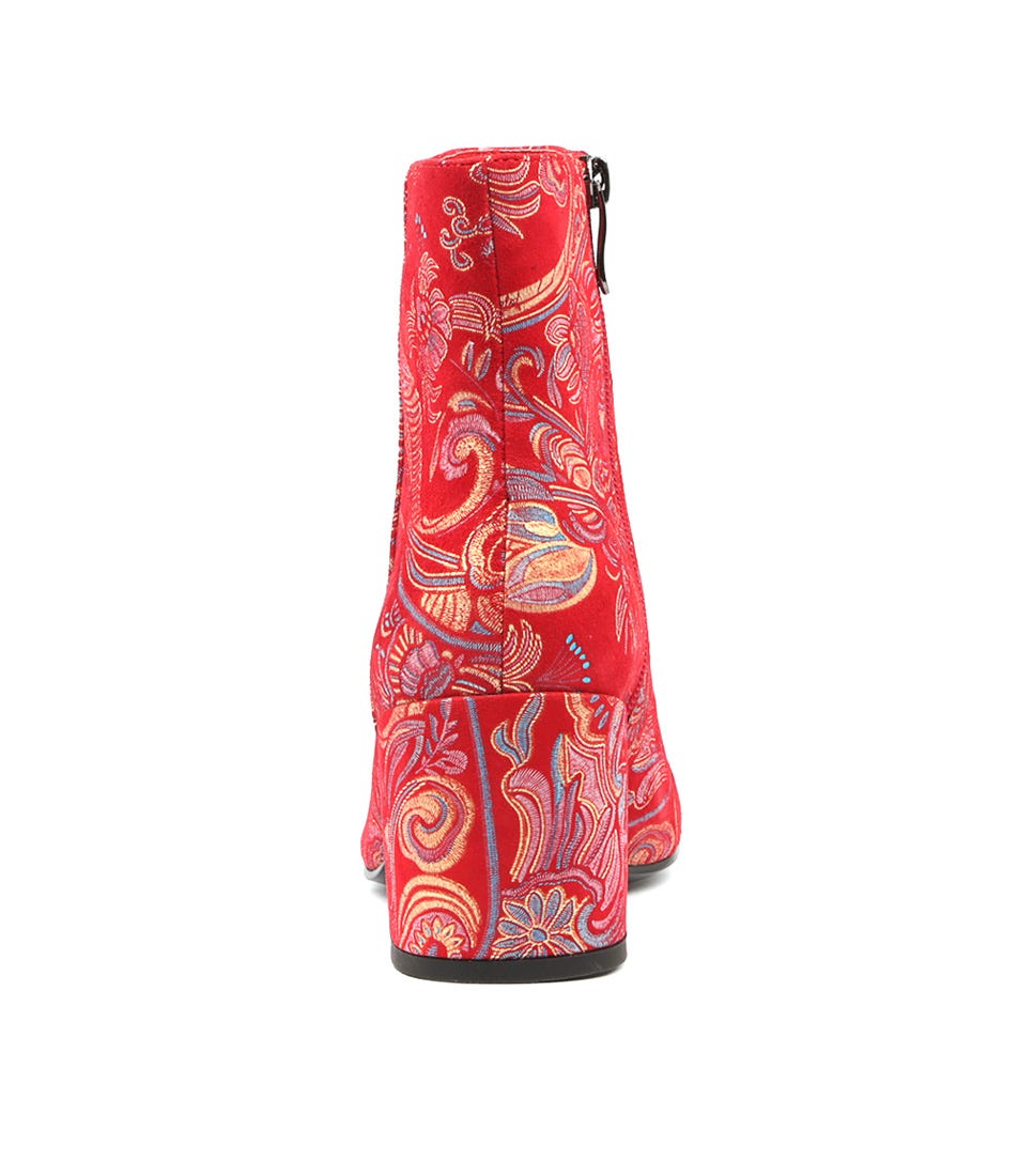 BOSCA RED PAISLEY LEATHER | Shop Online at Styletread