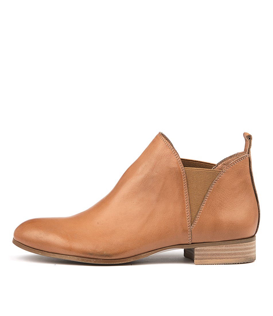 Django & Juliette Foe Dk Tan Ankle Boots shoes online shopping at Shoe ...