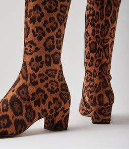 HAYLEYS LEOPARD STRETCH MICROSUEDE
