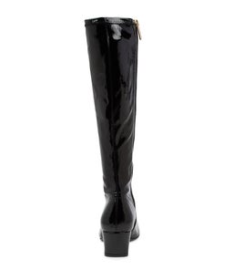 HAYLEYS BLACK STRETCH PATENT PU