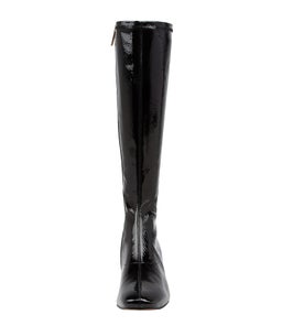 HAYLEYS BLACK STRETCH PATENT PU