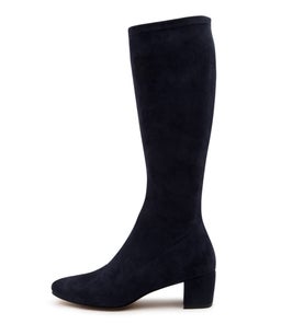 HAYLEYS NAVY STRETCH MICROSUEDE