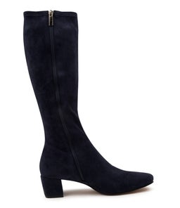 HAYLEYS NAVY STRETCH MICROSUEDE