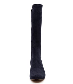 HAYLEYS NAVY STRETCH MICROSUEDE
