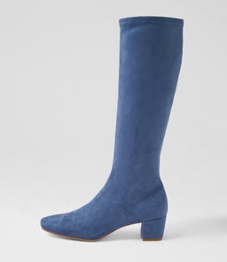 HAYLEYS LT NAVY STRETCH MICROSUEDE