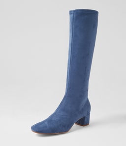 HAYLEYS LT NAVY STRETCH MICROSUEDE