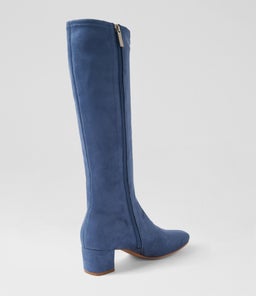HAYLEYS LT NAVY STRETCH MICROSUEDE