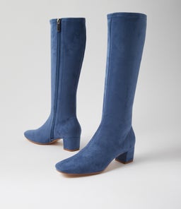 HAYLEYS LT NAVY STRETCH MICROSUEDE