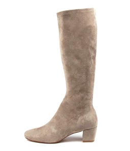 HAYLEYS TAUPE STRETCH MICROSUEDE