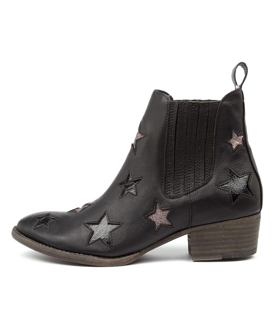 Buy Django & Juliette Lulula Black Ankle Boots online with free shipping