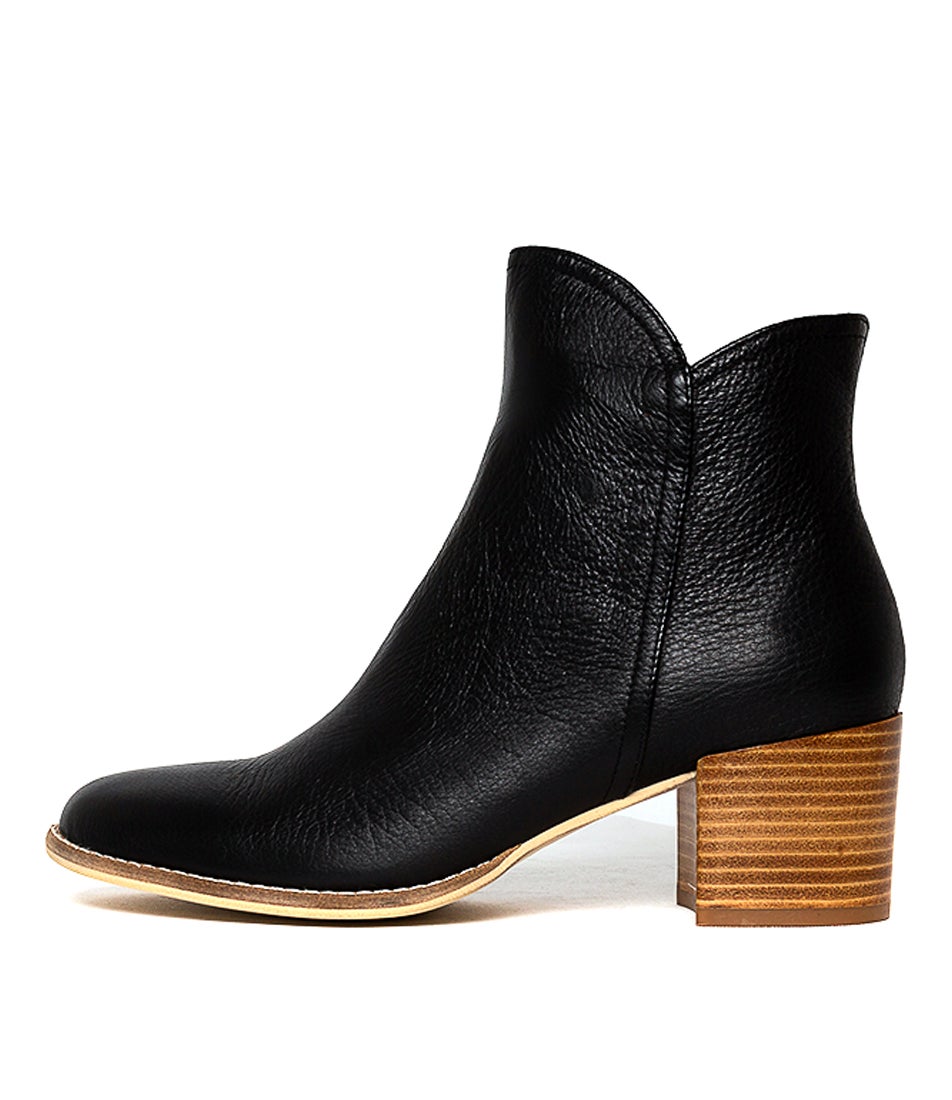 Mockas Black Natural Heel Leather