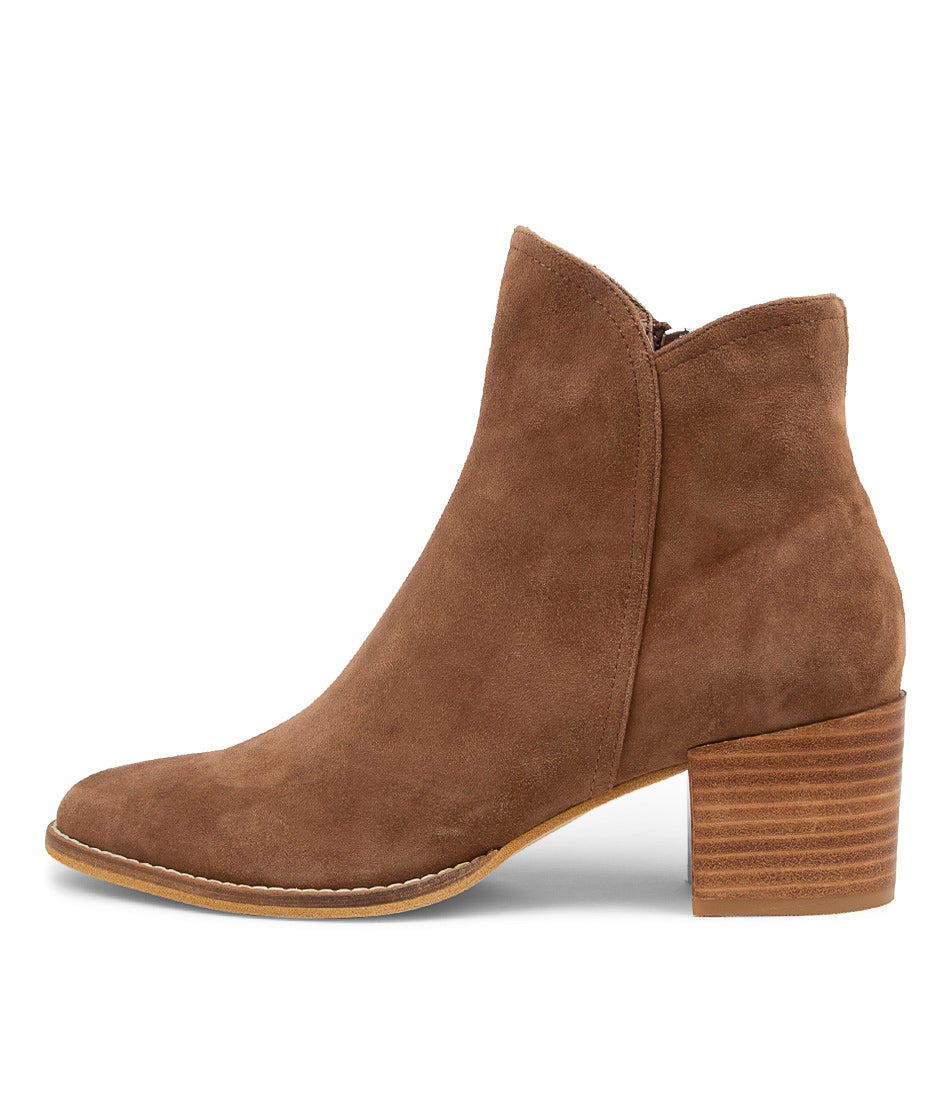 Mockas Light Choc Suede Ankle Boots