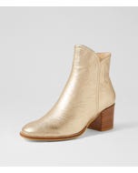 Mockas Champagne Crush Leather Ankle Boots