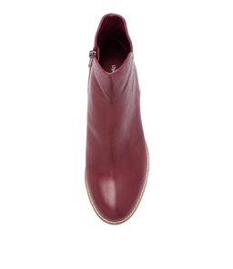 MOCKAS BURGUNDY LEATHER