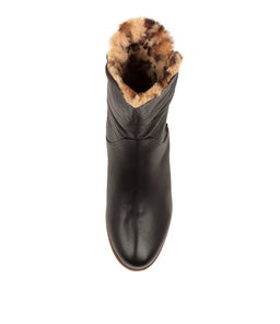 RUDO NEW BLACK OCELOT LEATHER FUR