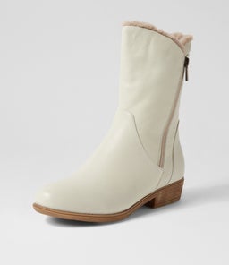 RUDO ALMOND NATURAL LEATHER FUR