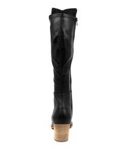 SETLEY BLACK NATURAL HEEL LEATHER STRETCH SMOOTH