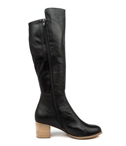SETLEY BLACK NATURAL HEEL LEATHER STRETCH SMOOTH