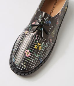 HUSTON BLACK BOUQUET LEATHER