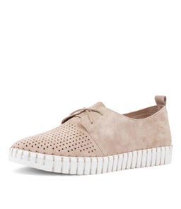HUSTON TAUPE WHITE SOLE SUEDE