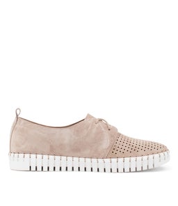 HUSTON TAUPE WHITE SOLE SUEDE