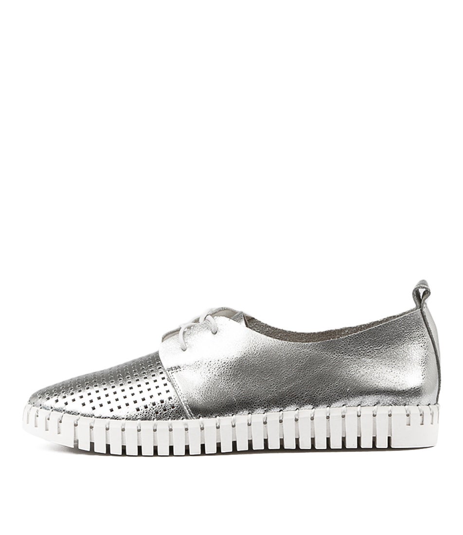 Huston Silver Leather Sneakers