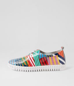 HUSTON WHITE STRIPE MULTI PATENT LEATHER
