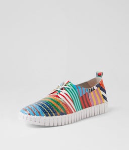 HUSTON WHITE STRIPE MULTI PATENT LEATHER