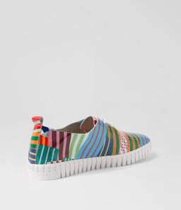 HUSTON WHITE STRIPE MULTI PATENT LEATHER