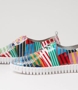 HUSTON WHITE STRIPE MULTI PATENT LEATHER