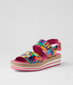 ATHA PINK STRIPE MULTI PATENT LEATHER