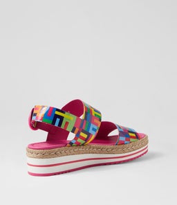 ATHA PINK STRIPE MULTI PATENT LEATHER