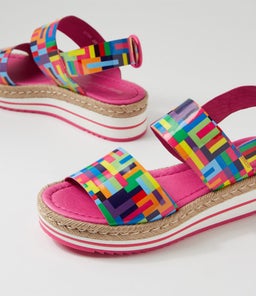 ATHA PINK STRIPE MULTI PATENT LEATHER