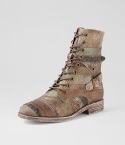 MEKHI KHAKI&BRONZE METALLIC PONY