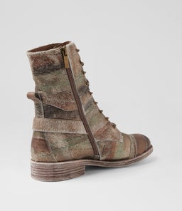 MEKHI KHAKI&BRONZE METALLIC PONY